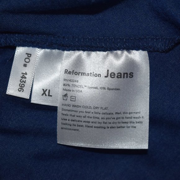 Reformation Fit & Flare Tie Front Jersey Midi Dres - Picture 8 of 10